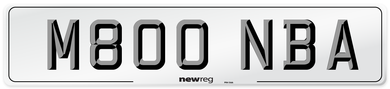 M800 NBA Number Plate from New Reg